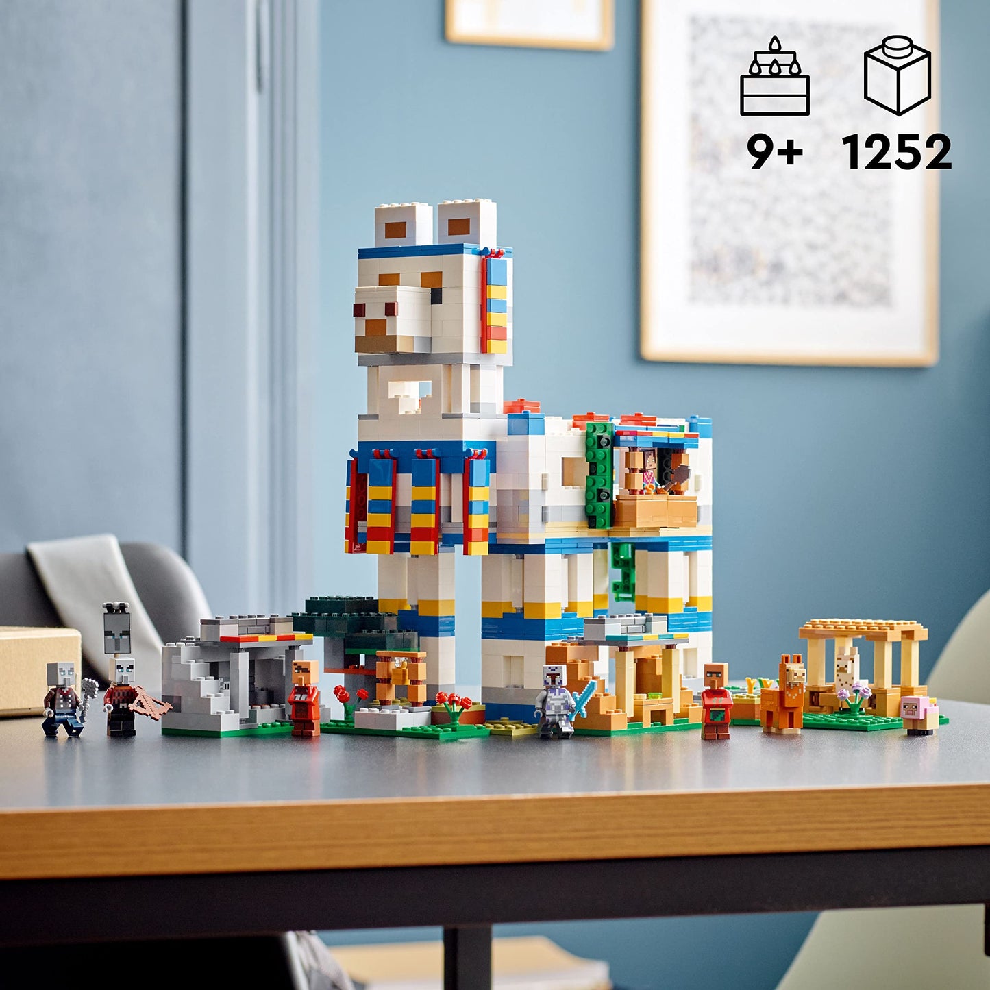 LEGO Minecraft The Llama Village Farm House 21188 | 1,252-Piece Set for Kids 9+