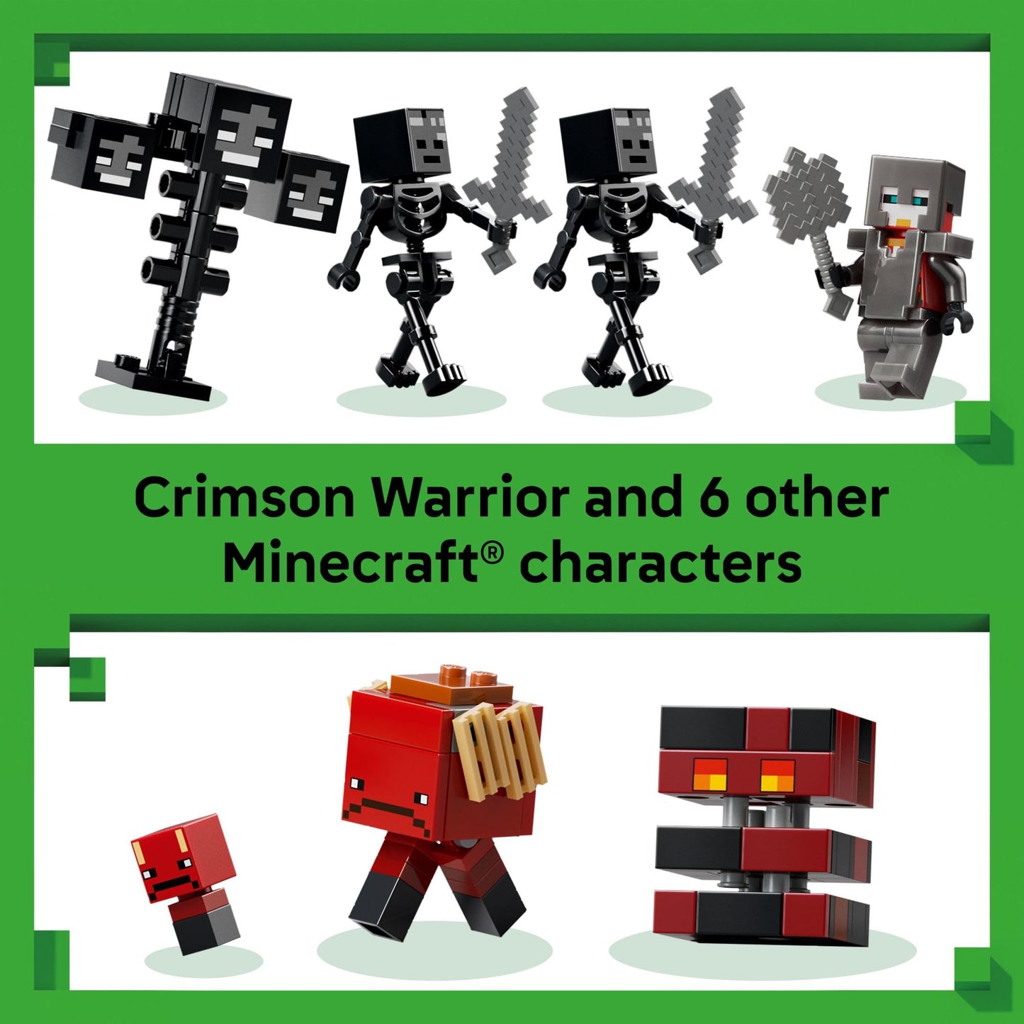 LEGO Minecraft Wither Battle Building Set (21590) – 494 Pieces, Crimson Warrior & More
