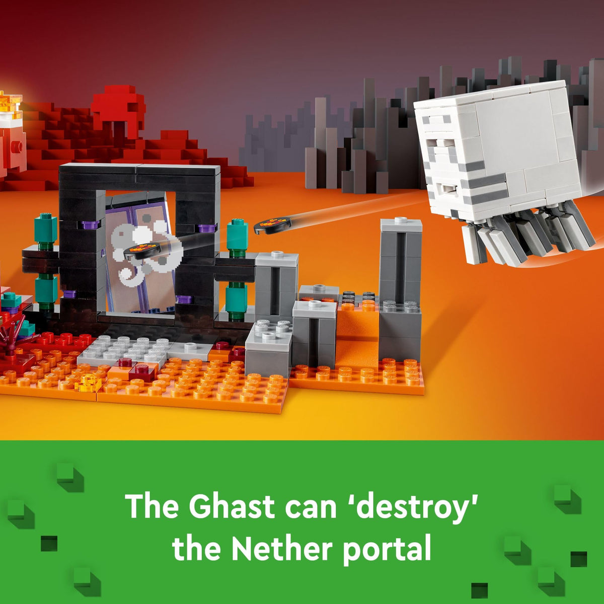 LEGO Minecraft The Nether Portal Ambush 21255 | Build & Battle Adventure Set