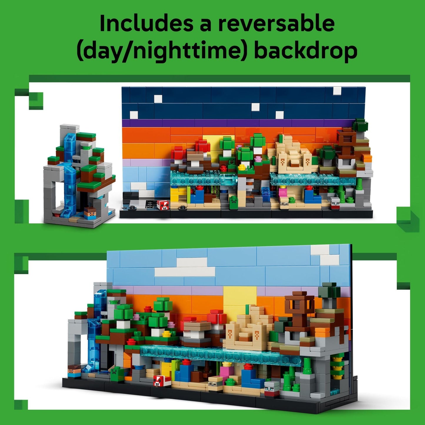 LEGO Minecraft Mini Biomes 21589 – 5 Biomes, 797 Pieces, 5 Figures
