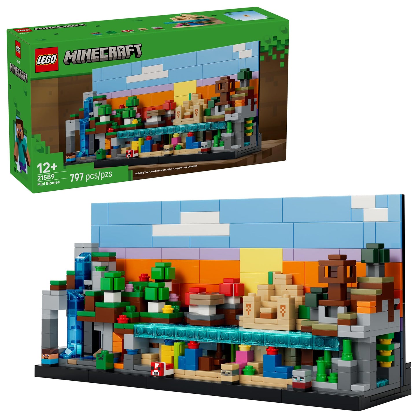 LEGO Minecraft Mini Biomes 21589 – 5 Biomes, 797 Pieces, 5 Figures
