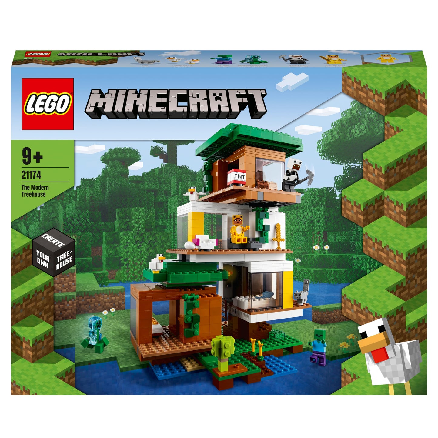LEGO Minecraft The Modern Treehouse 21174 – Giant 909-Piece Treehouse Building Kit