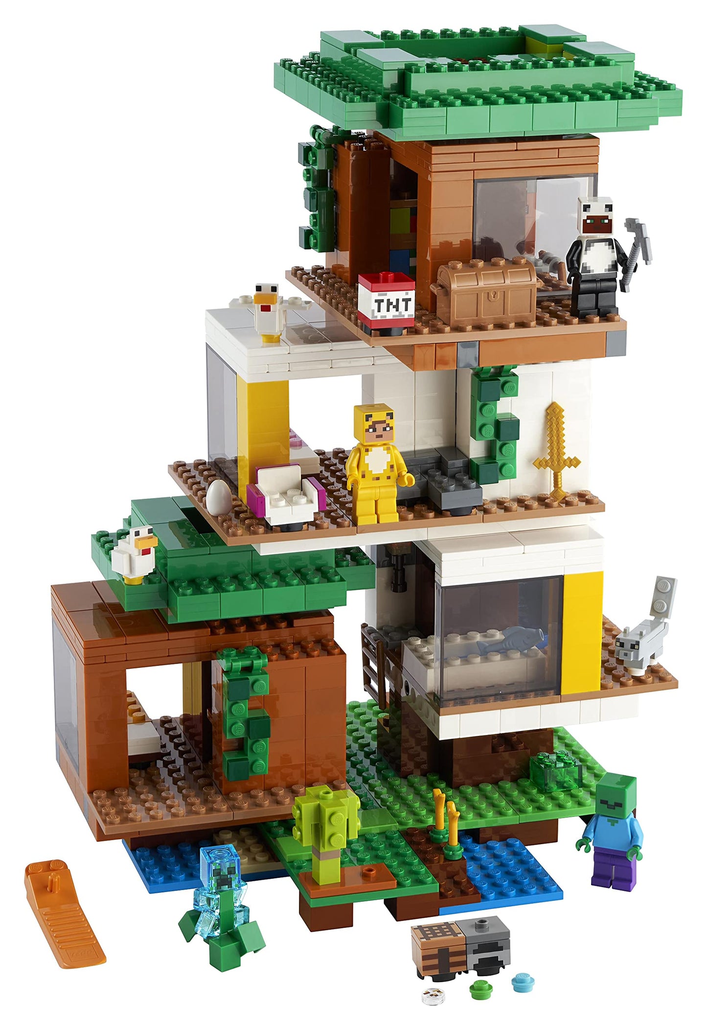 LEGO Minecraft The Modern Treehouse 21174 – Giant 909-Piece Treehouse Building Kit