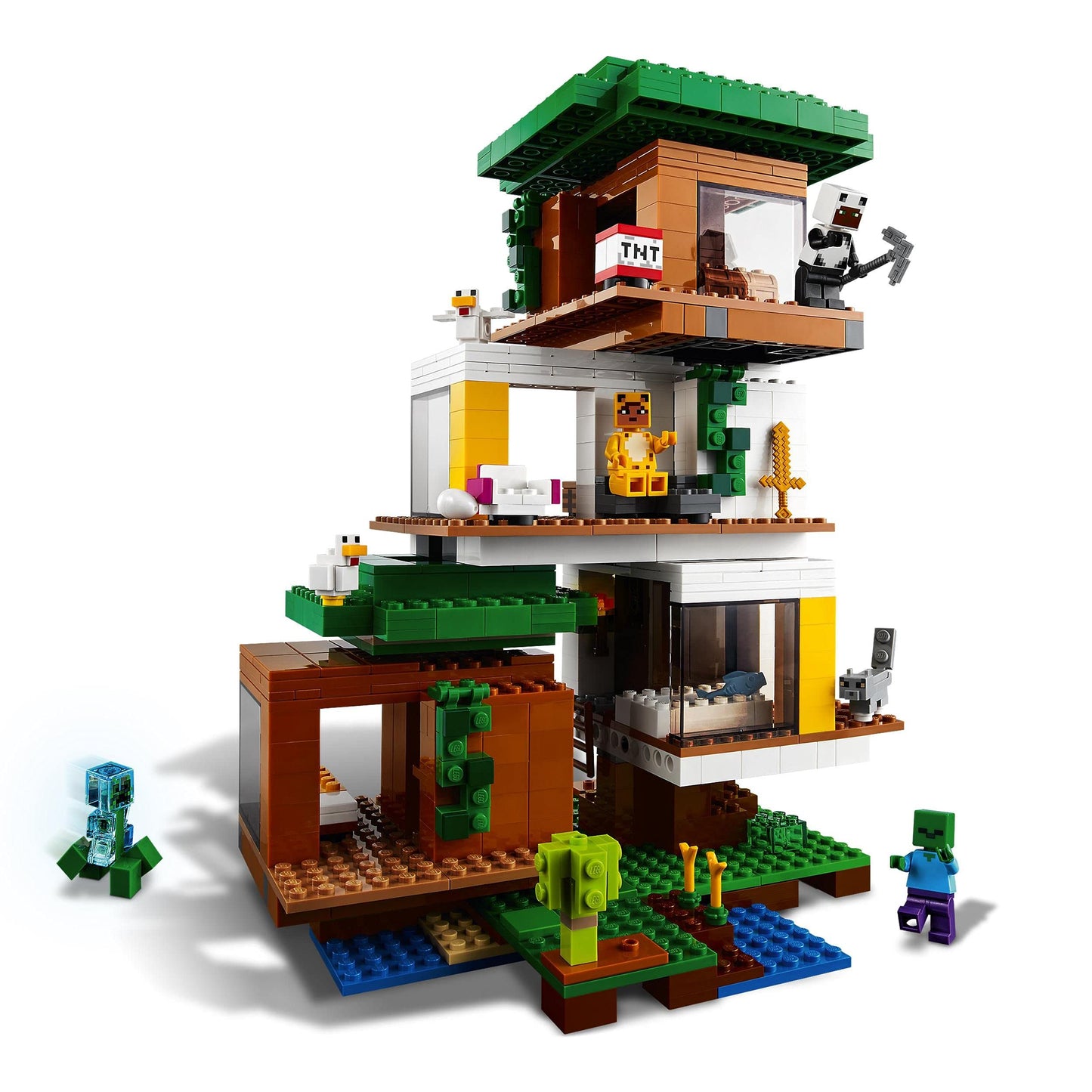 LEGO Minecraft The Modern Treehouse 21174 – Giant 909-Piece Treehouse Building Kit