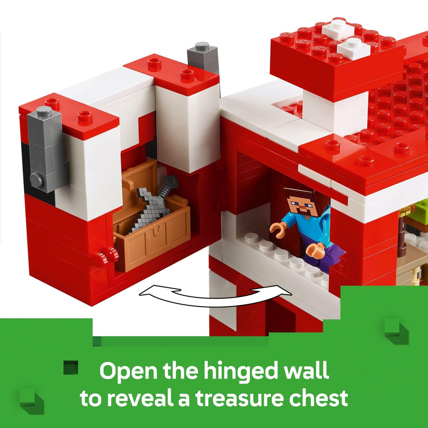 LEGO Minecraft The Mooshroom House 21270 – Buildable Playset with Steve & Figures