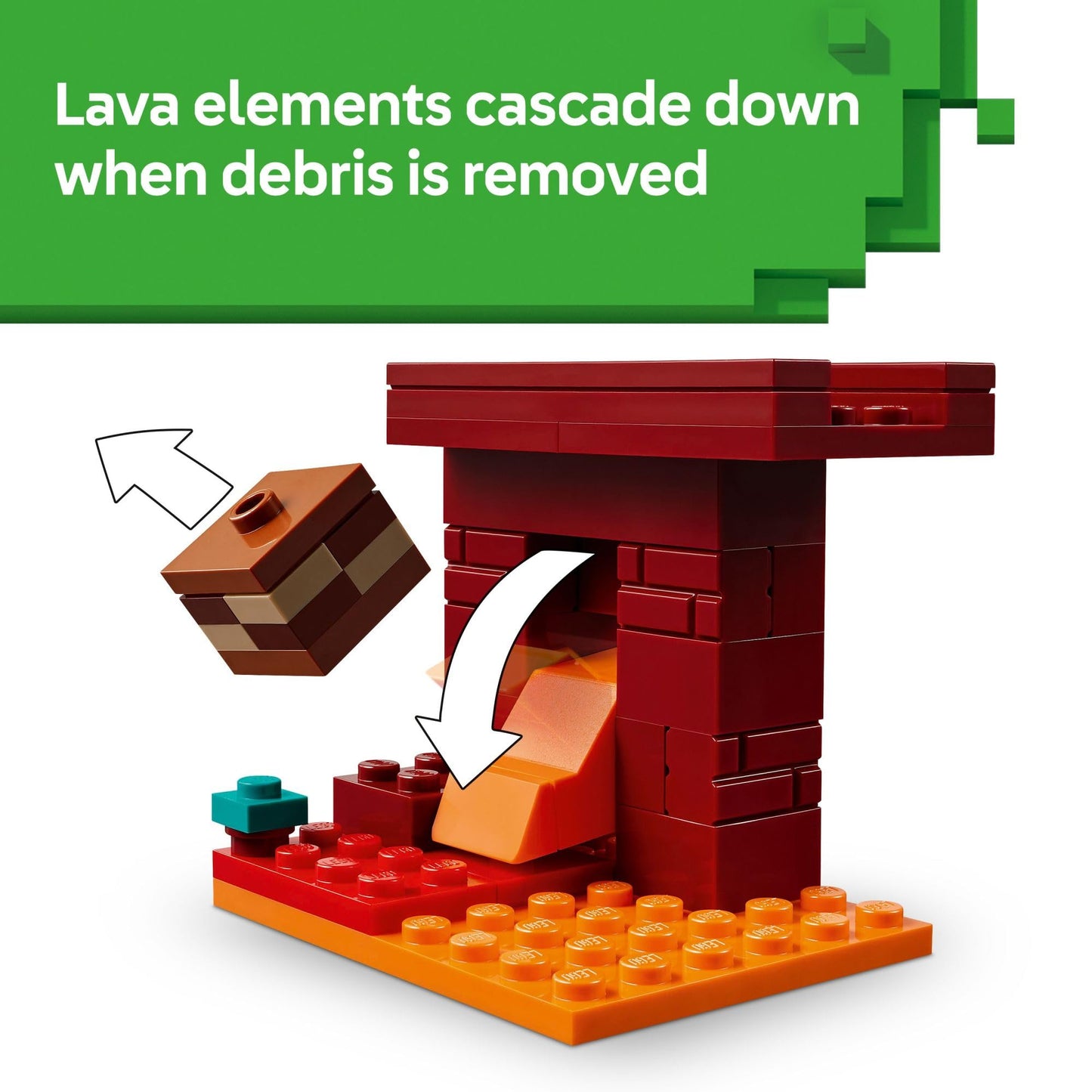 LEGO Minecraft The Nether Lava Battle (21266) – Alex, Wither Skeleton, Blaze & Strider | 6+