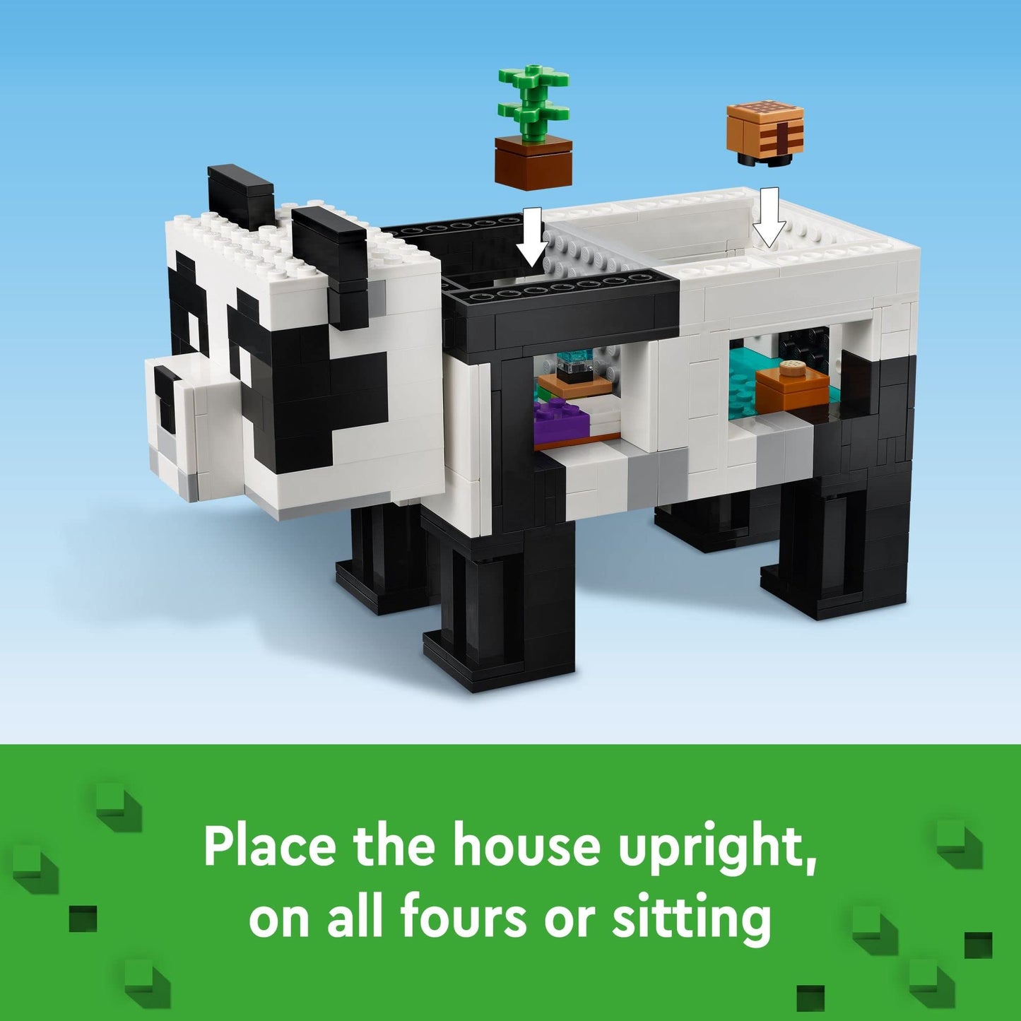 LEGO Minecraft The Panda Haven 21245 – Movable Panda House with Baby Pandas (553 Pieces)