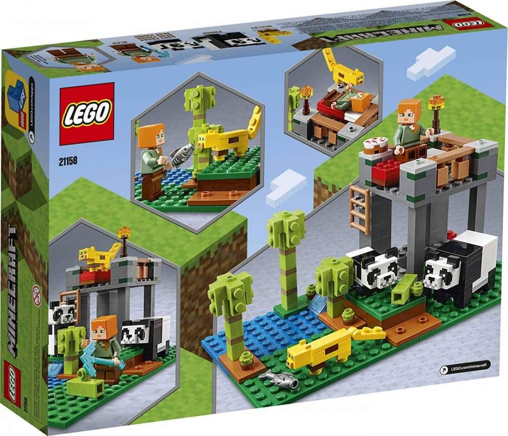 LEGO Minecraft Panda Nursery 21158 – 204-Piece Set with Baby Pandas for Creative Play