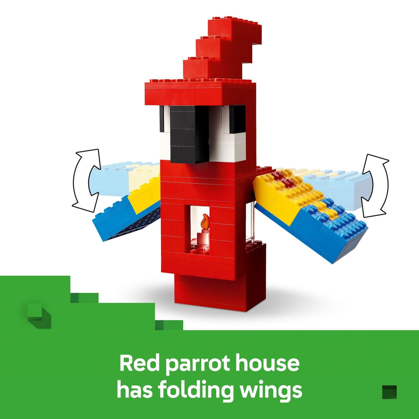 LEGO Minecraft Parrot Houses 21282 – Jungle Biome Building Set with Parrot Mobs and Minifigs