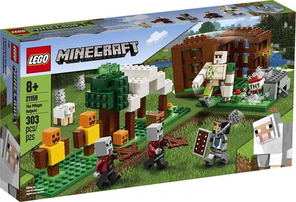 LEGO Minecraft The Pillager Outpost 21159 – Action-Packed Playset for Kids (303 Pieces)