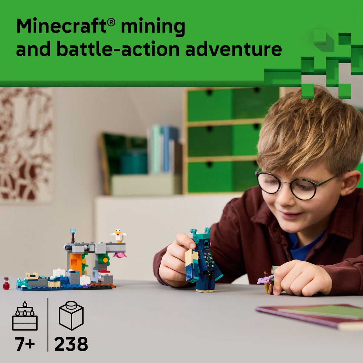 LEGO Minecraft The Warden Encounter 21274 - 238-Piece Cave Adventure for Ages 7+