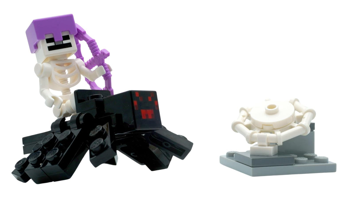 LEGO Minecraft Spider Minifigure & Skeleton – 2-Inch Tall Figures (Ages 6+)