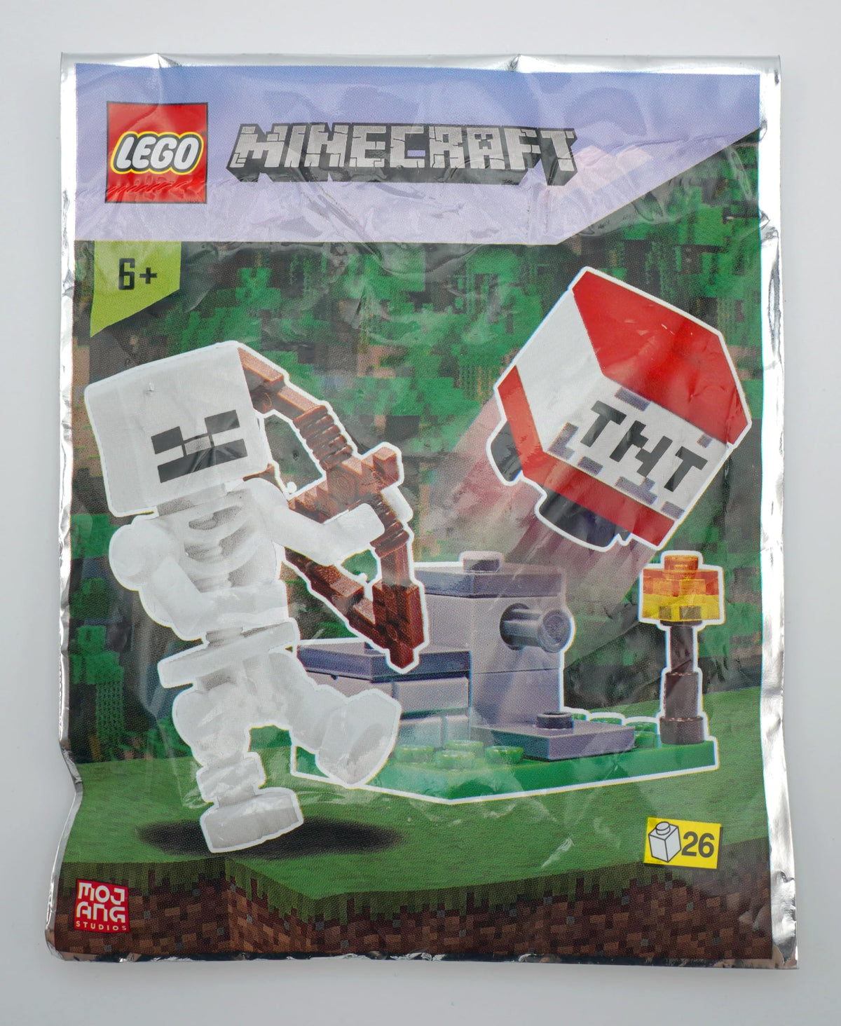 LEGO Minecraft Skeleton with TNT Launcher and Bonus Tile – 1 pc | Authentic LEGO Figure
