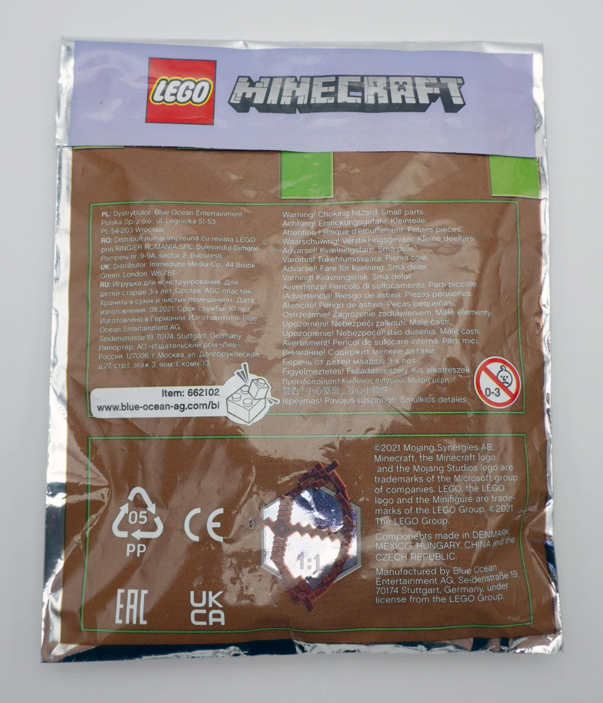 LEGO Minecraft Skeleton with TNT Launcher and Bonus Tile – 1 pc | Authentic LEGO Figure