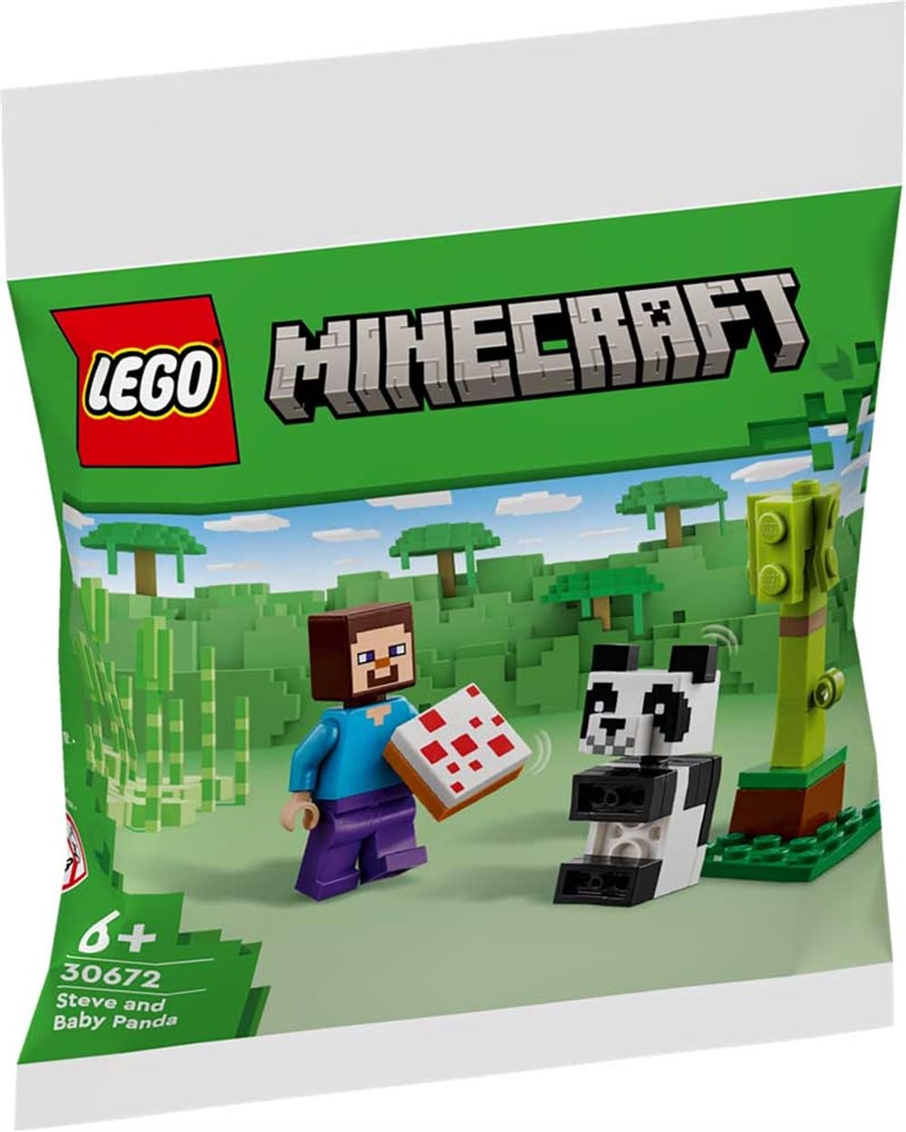 LEGO 30672 Minecraft Steve with Baby Panda | Mini Build Gift
