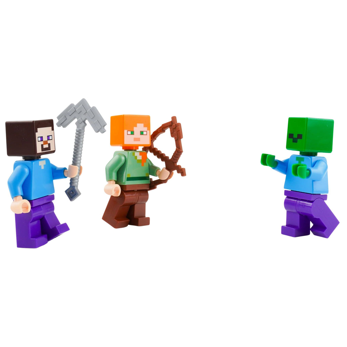 LEGO Minecraft Combo Pack – Steve, Alex & Zombie Minifigures