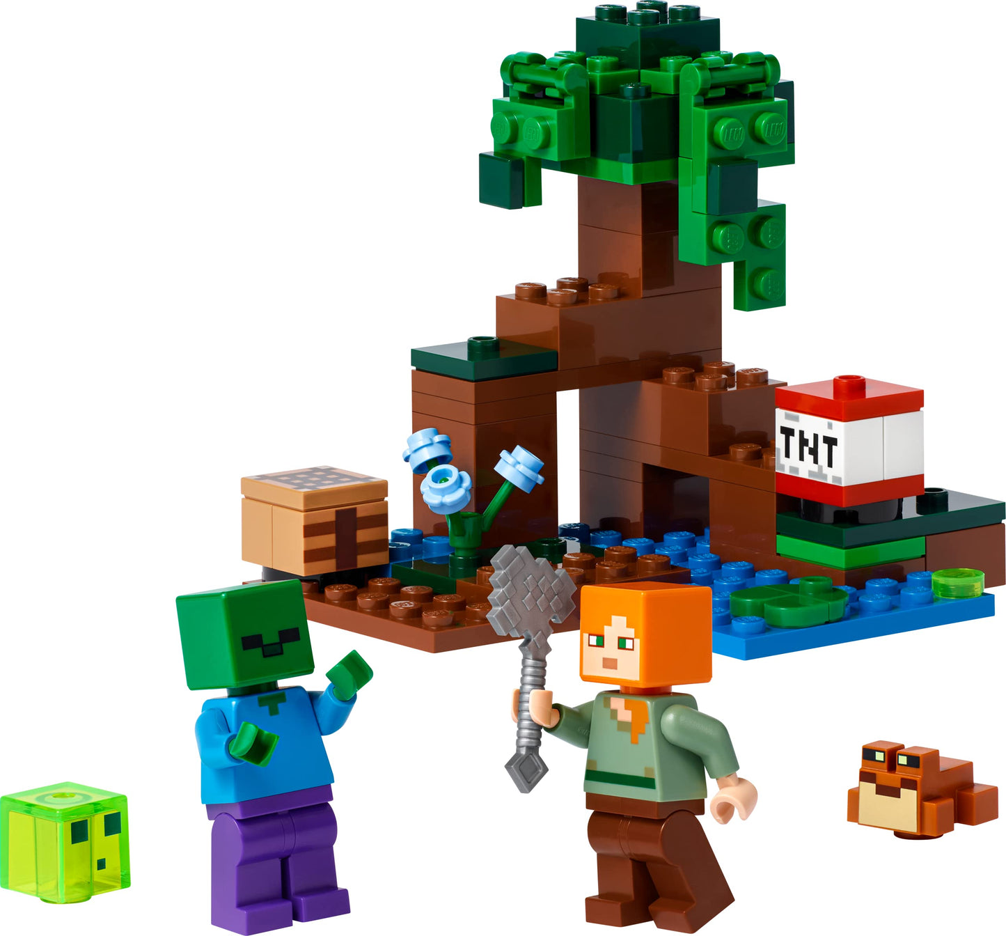 LEGO Minecraft The Swamp Adventure 21240 – Build & Explore with Alex, Zombie & Frog (Ages 7+)