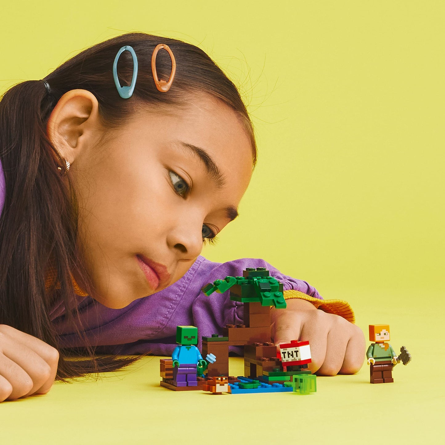 LEGO Minecraft The Swamp Adventure 21240 – Build & Explore with Alex, Zombie & Frog (Ages 7+)