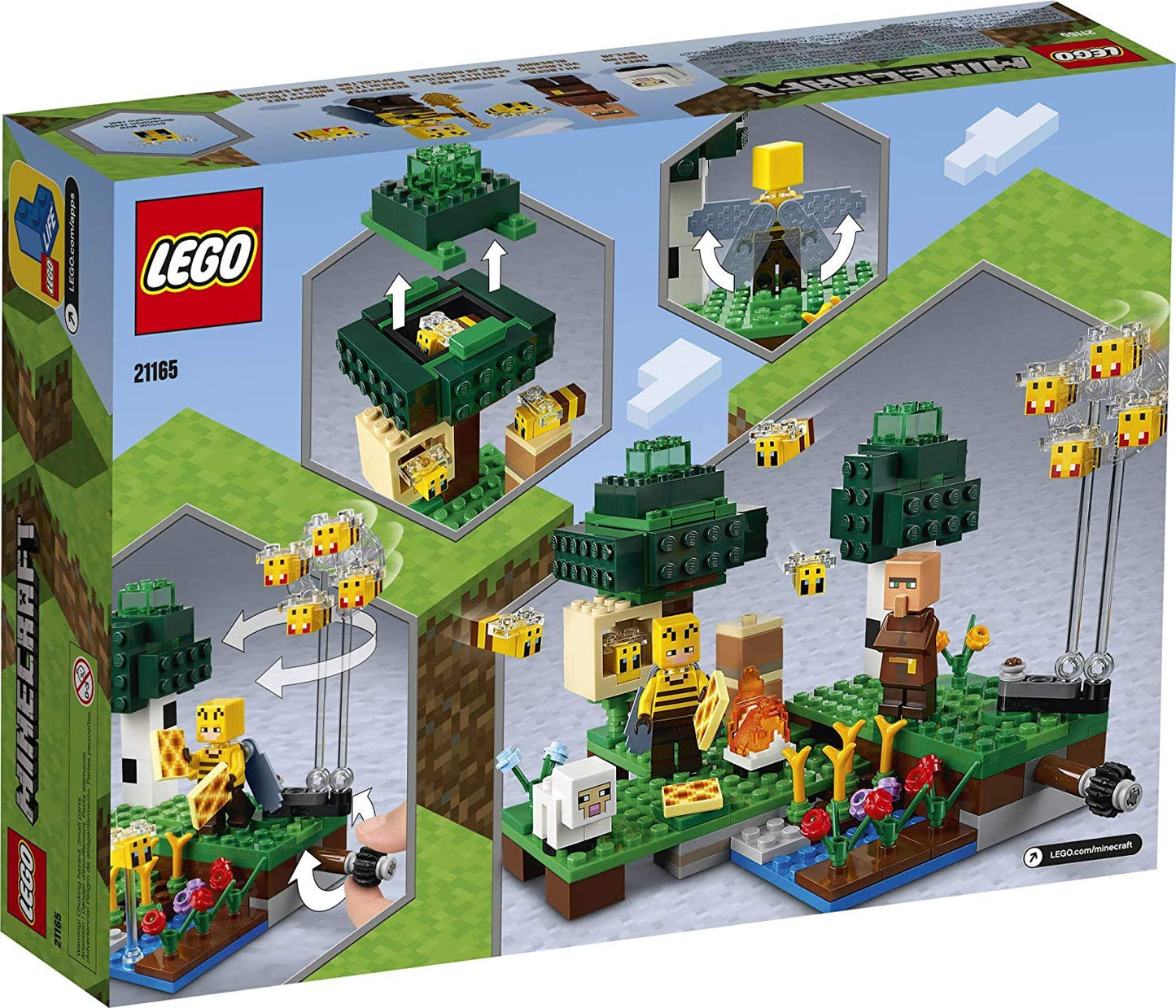 LEGO Minecraft The Bee Farm 21165 - Beekeeper, Bees & Sheep, 238 Pieces (Multicolor)