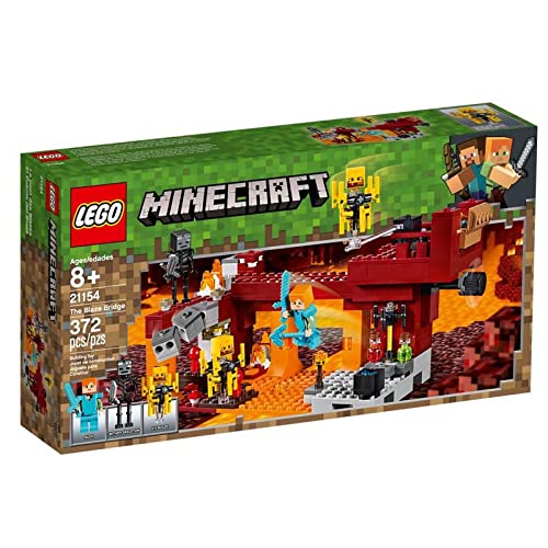 LEGO Minecraft The Blaze Bridge 21154 Building Kit – 370 Pieces