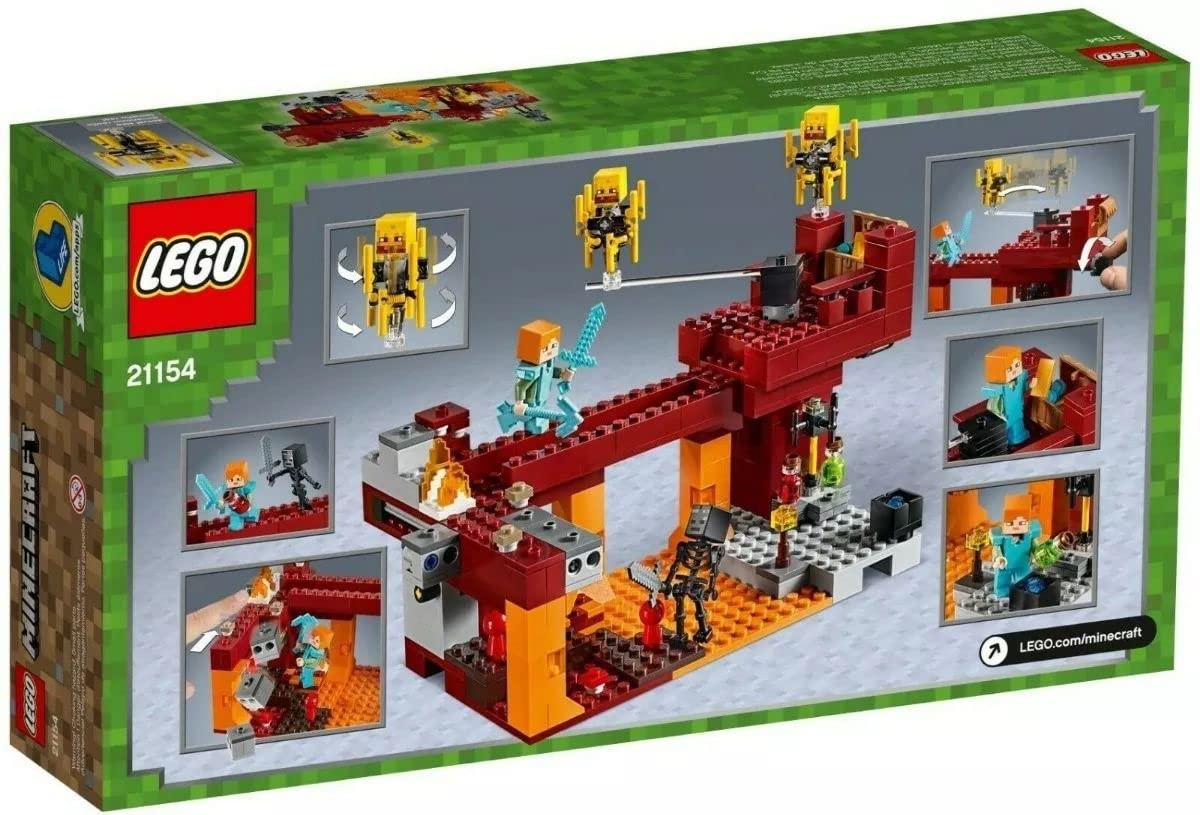 LEGO Minecraft The Blaze Bridge 21154 Building Kit – 370 Pieces