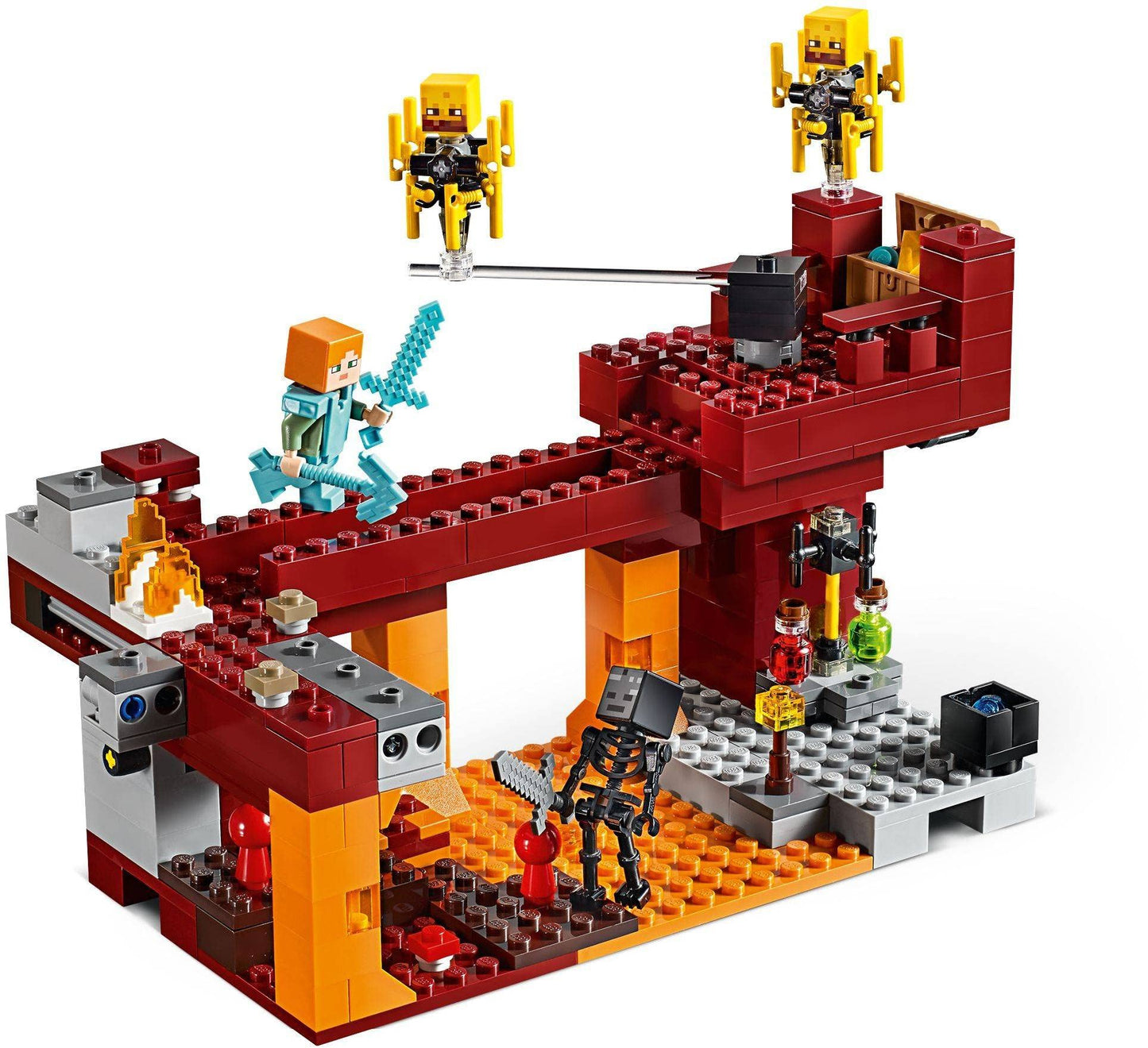 LEGO Minecraft The Blaze Bridge 21154 Building Kit – 370 Pieces