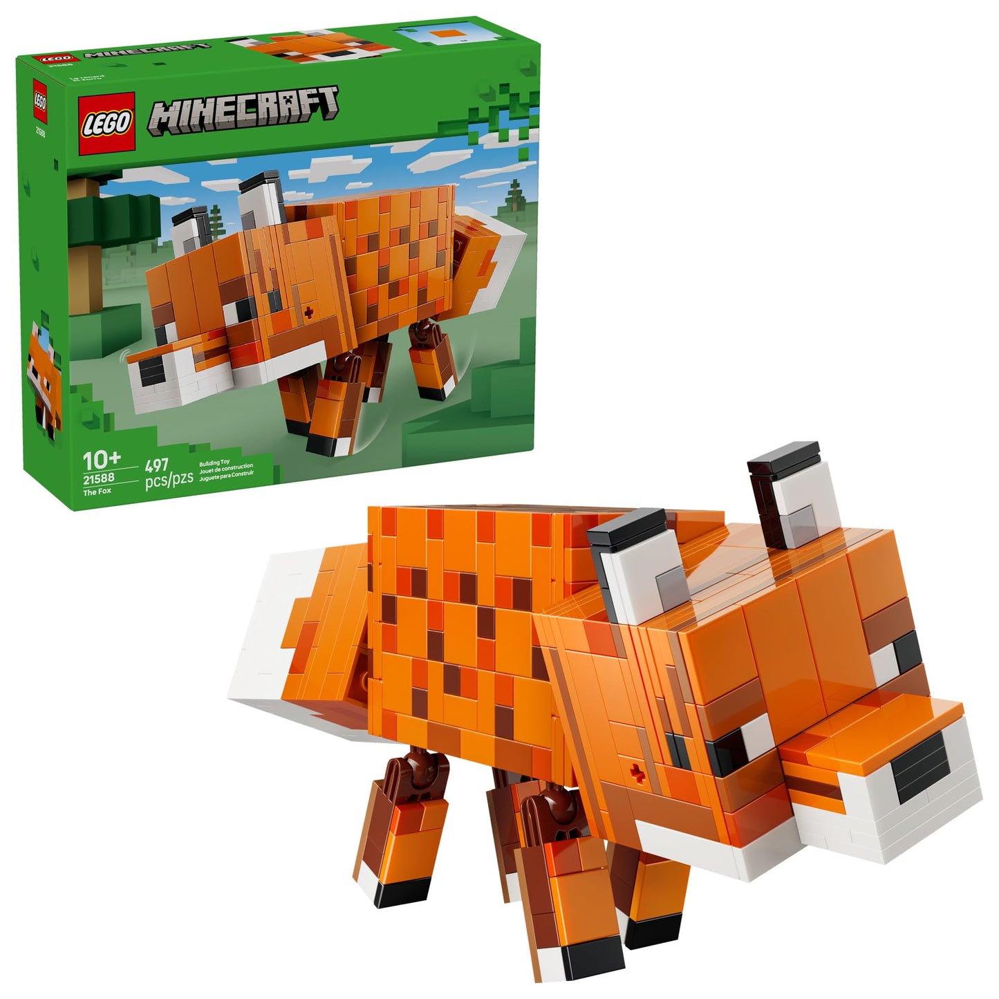 LEGO Minecraft The Fox (21588) – Poseable Building Toy for Kids 10+ | Play, Display, Decor