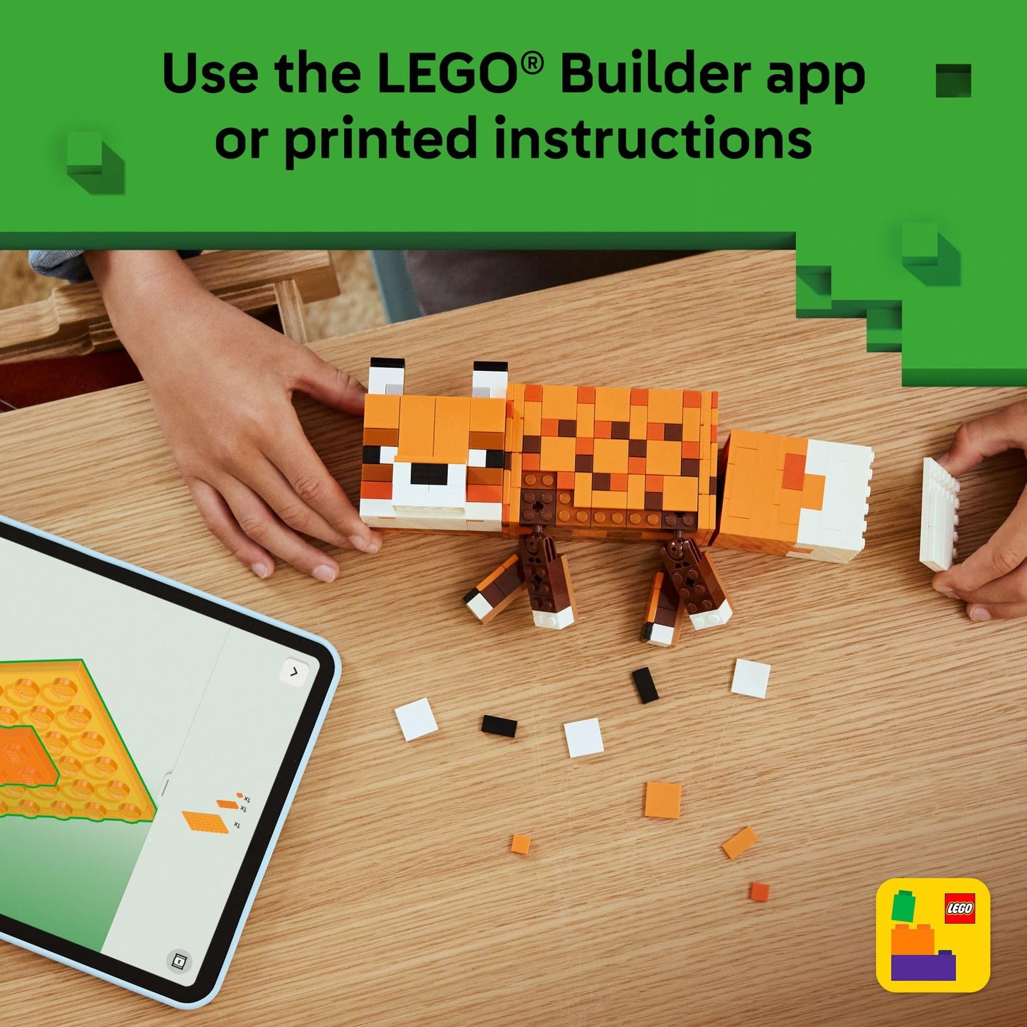 LEGO Minecraft The Fox (21588) – Poseable Building Toy for Kids 10+ | Play, Display, Decor