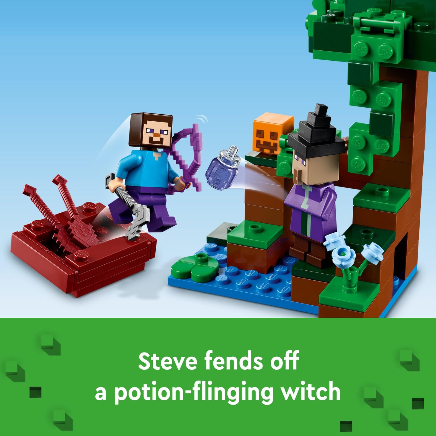LEGO Minecraft The Pumpkin Farm 21248 – Building Toy for Kids 8+ with Steve & Witch