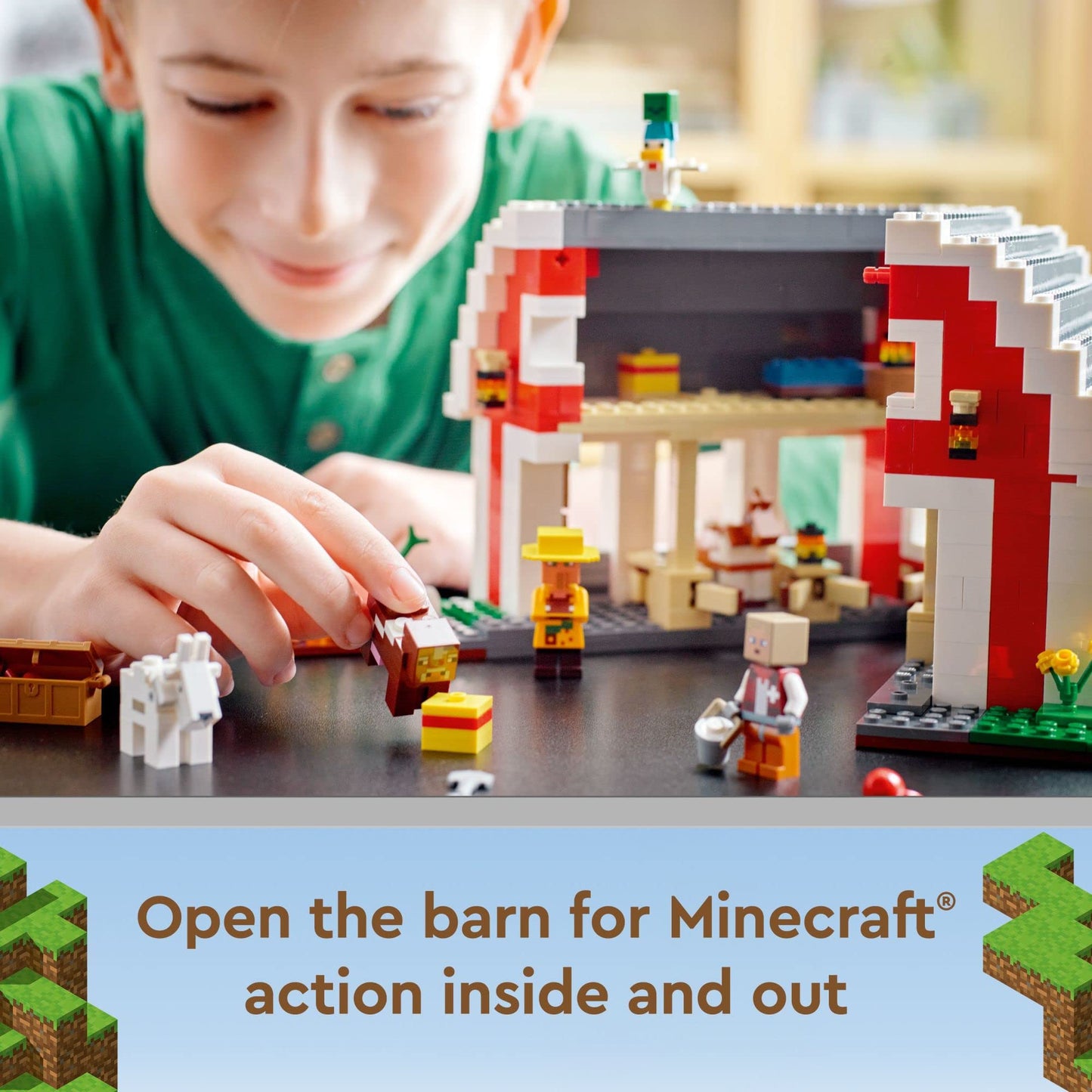 LEGO Minecraft The Red Barn 21187 – 799-Piece Building Toy Set for Kids 9+