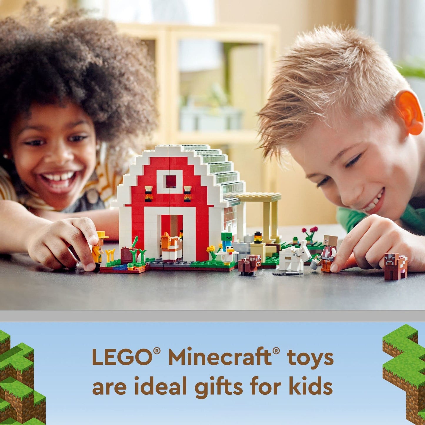 LEGO Minecraft The Red Barn 21187 – 799-Piece Building Toy Set for Kids 9+