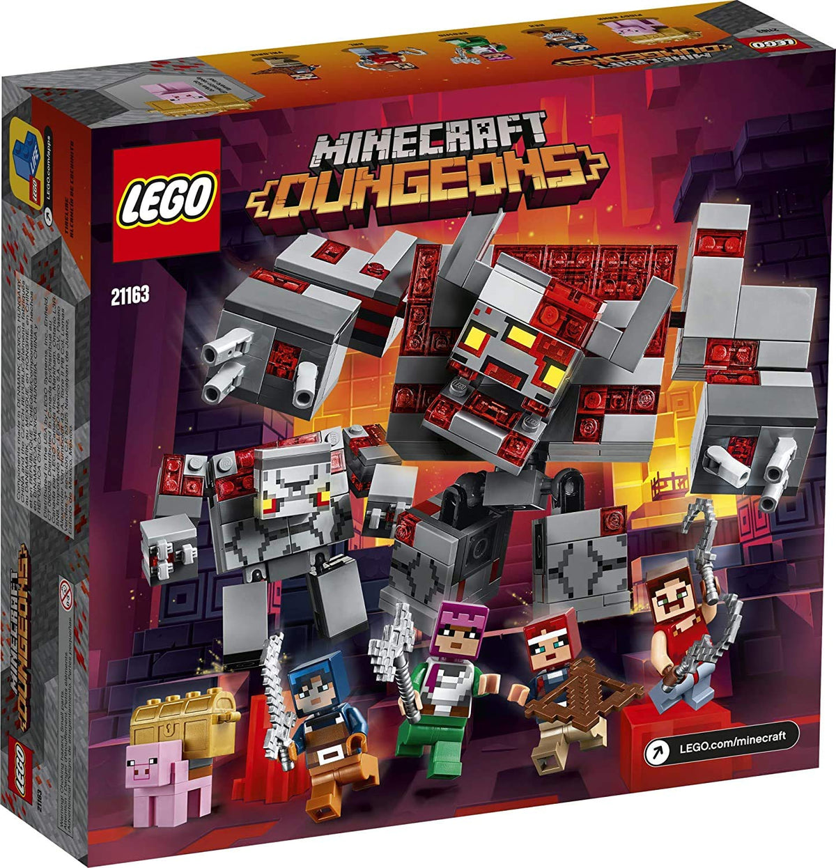 LEGO Minecraft The Redstone Battle 21163 – Action-Packed Dungeons Set for Kids 8+ | 504 Pieces