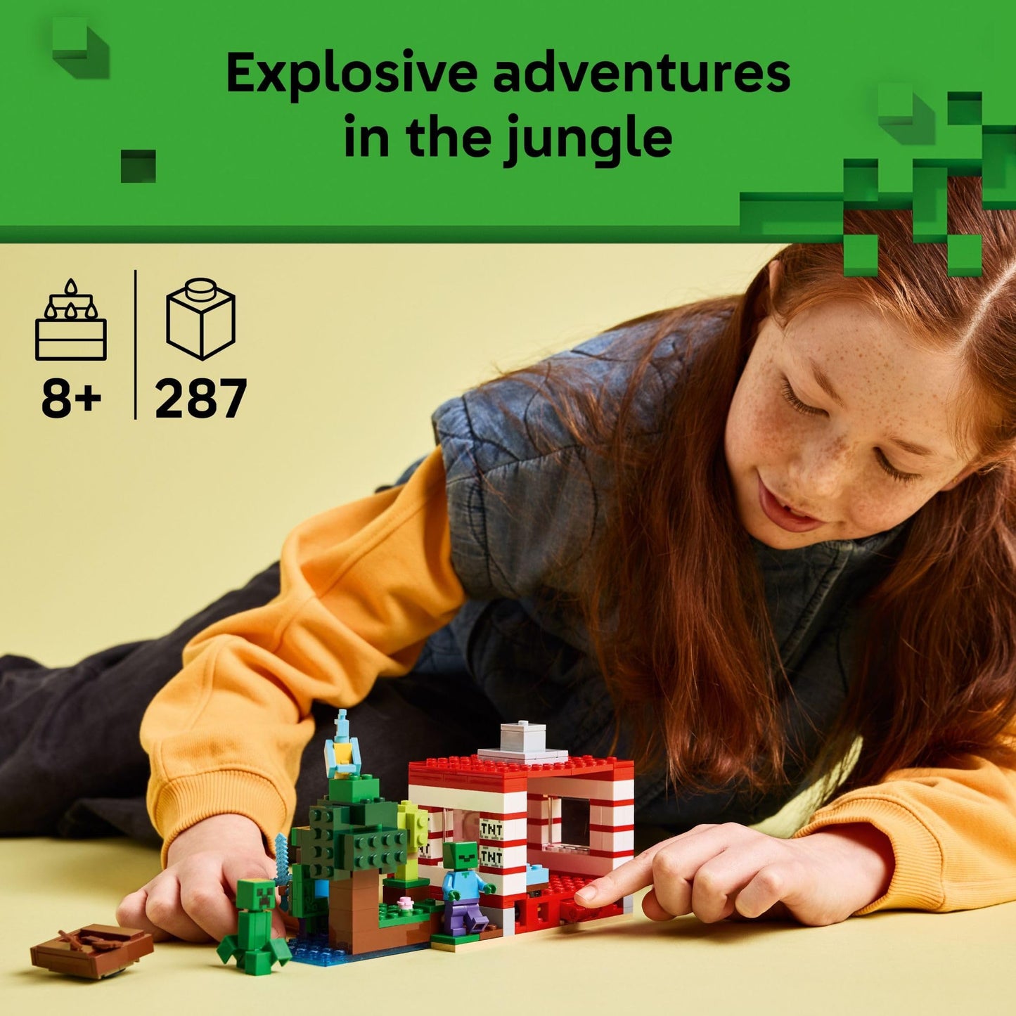 LEGO Minecraft TNT Jungle House 21275 – Explosive Build & Rebuild Fun for Kids 8+