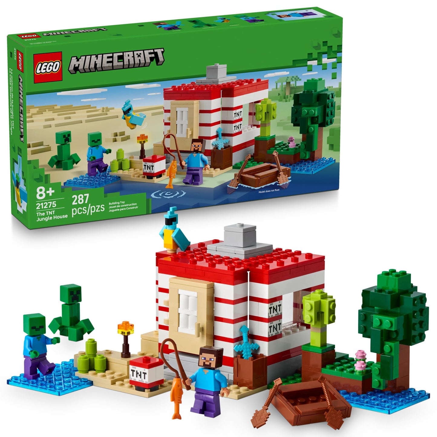 LEGO Minecraft TNT Jungle House 21275 – Explosive Build & Rebuild Fun for Kids 8+