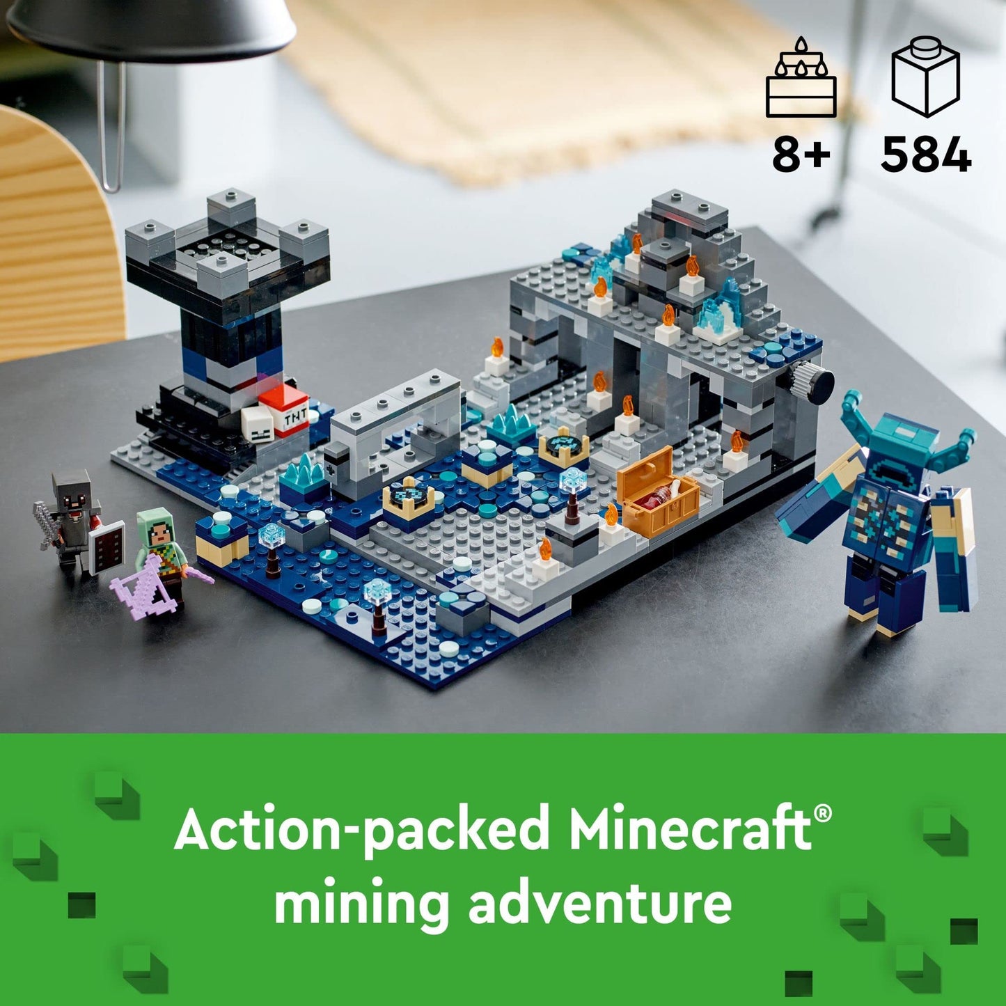 LEGO Minecraft The Deep Dark Battle Set 21246 – Ancient City, Warden & Tower Explosion