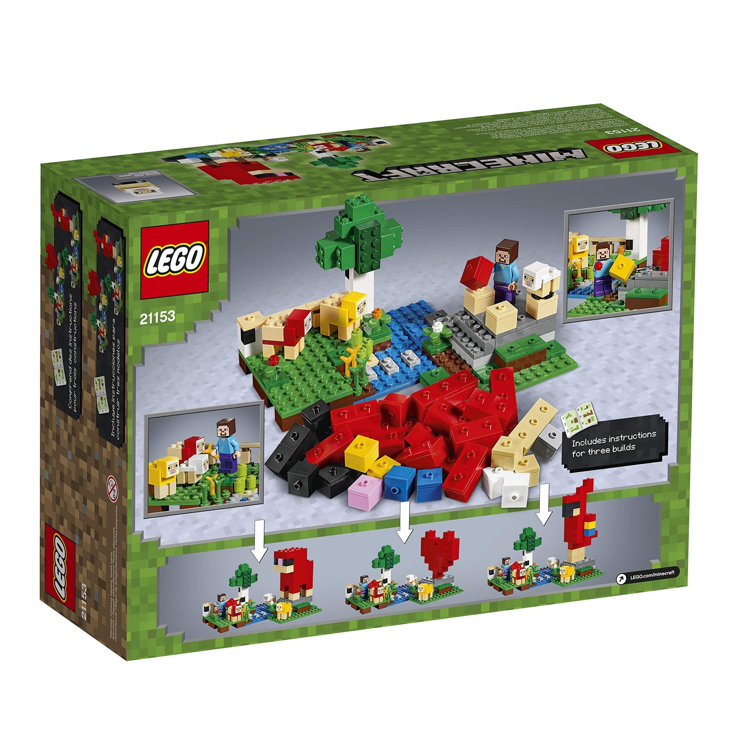 LEGO Minecraft The Wool Farm 21153 Building Kit (260 Pieces) – Creative Farm Adventure