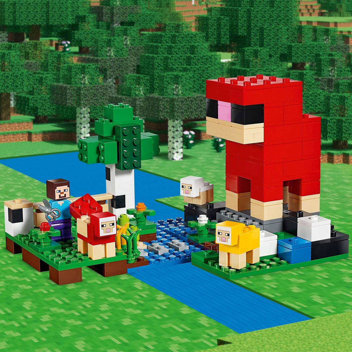 LEGO Minecraft The Wool Farm 21153 Building Kit (260 Pieces) – Creative Farm Adventure