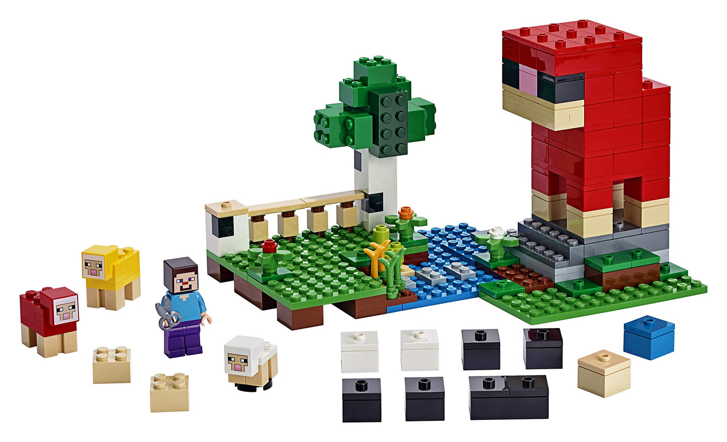 LEGO Minecraft The Wool Farm 21153 Building Kit (260 Pieces) – Creative Farm Adventure
