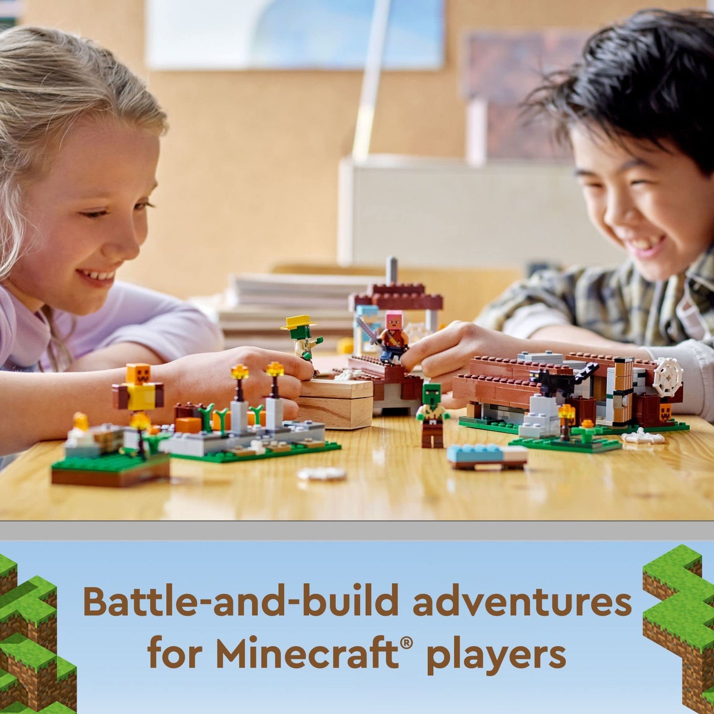 LEGO Minecraft The Abandoned Village 21190 – 422-Piece Zombie Build Set