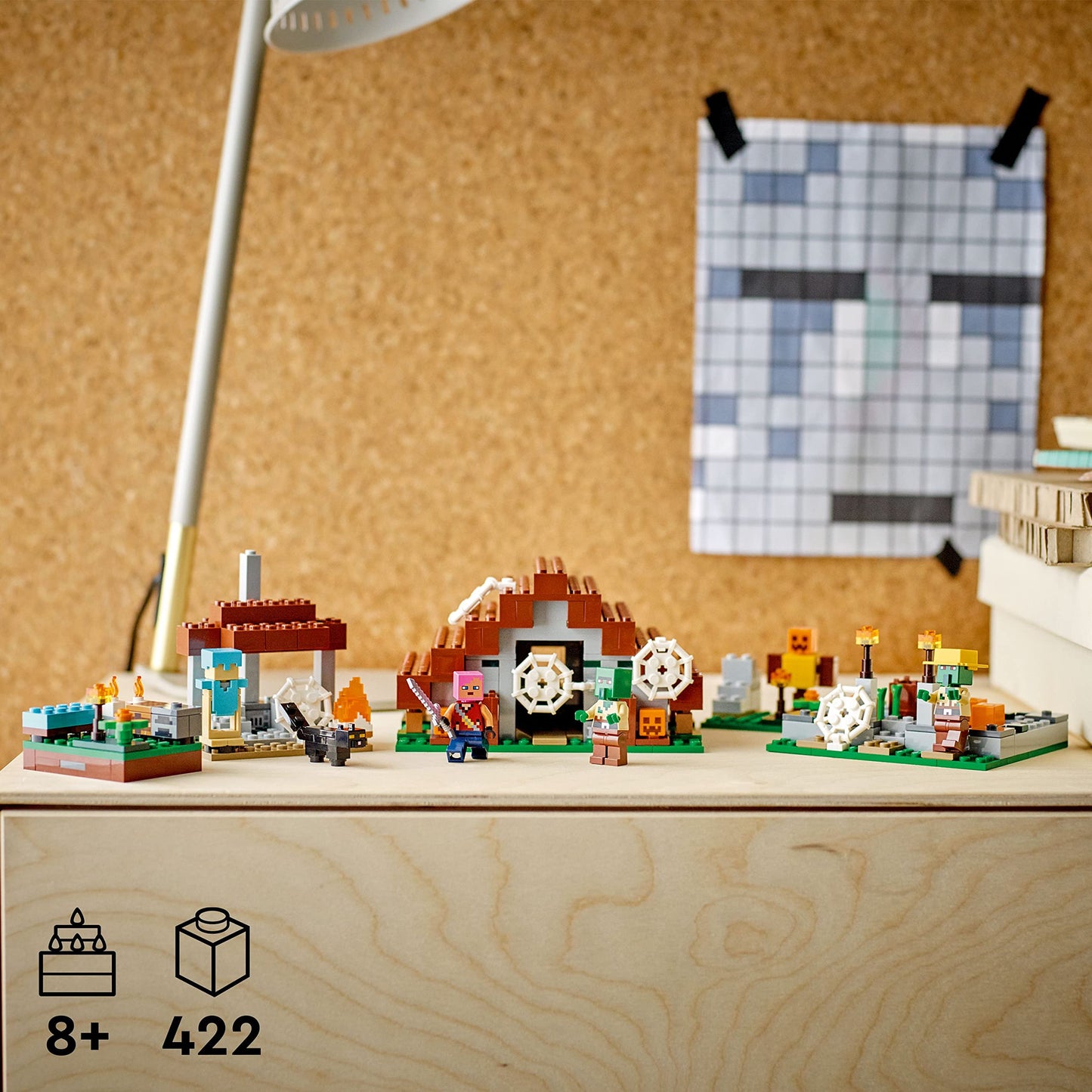 LEGO Minecraft The Abandoned Village 21190 – 422-Piece Zombie Build Set