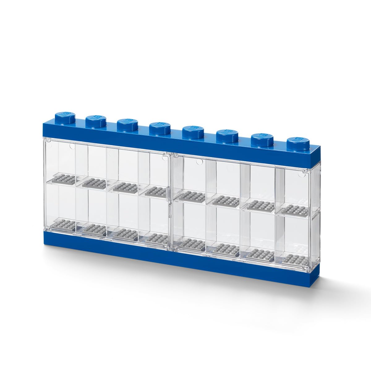 LEGO Minifigure Display Case 16 (3-Pack) – Bright Blue Storage & Display