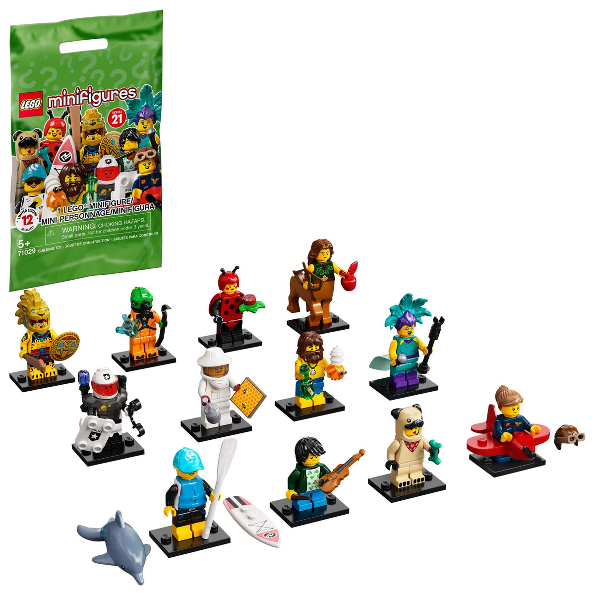 LEGO Minifigures Series 21 (71029) Limited Edition Collectible Figures – 1 of 12
