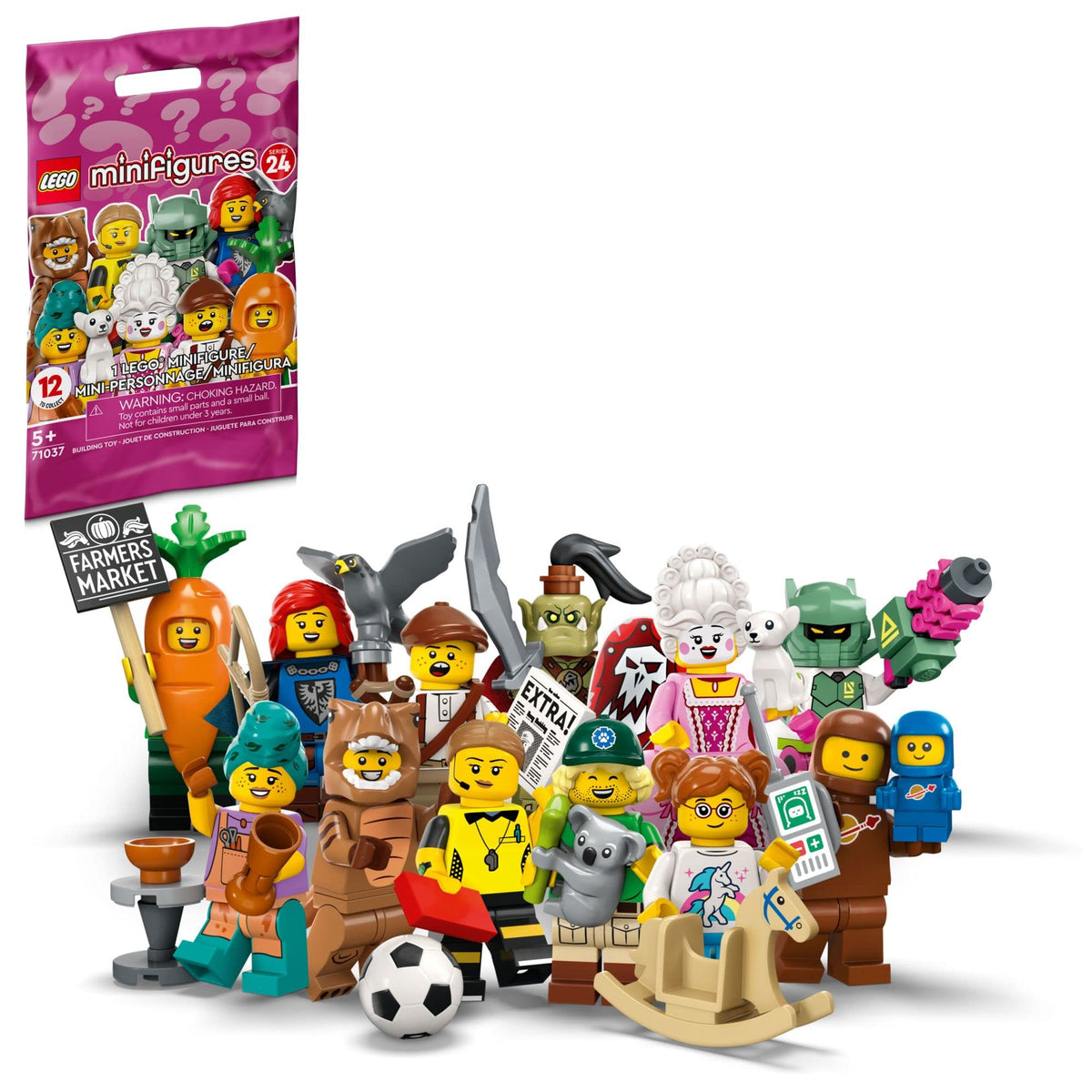 LEGO Minifigures Series 24 (71037) Blind Bag – 12 Collectible Characters