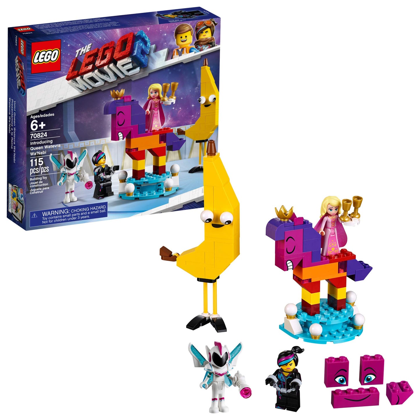 LEGO The LEGO Movie 2 Queen Watevra Wa'Nabi 70824 Build and Play Kit – 115 Pieces