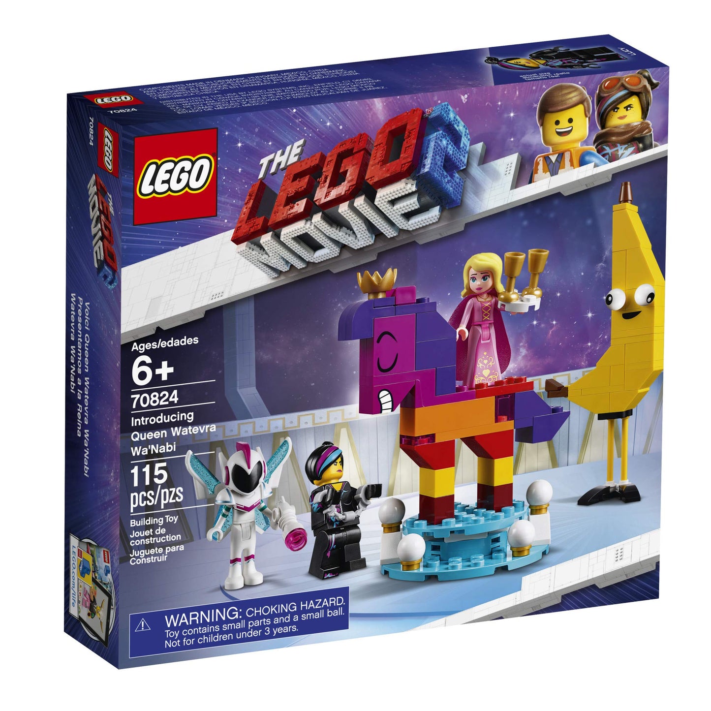 LEGO The LEGO Movie 2 Queen Watevra Wa'Nabi 70824 Build and Play Kit – 115 Pieces