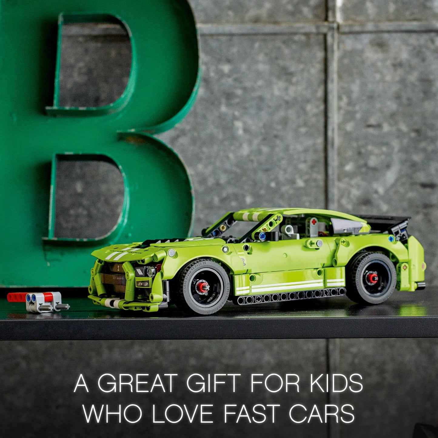 LEGO Technic Ford Mustang Shelby GT500 42138 - AR+ Drag Race Car Kit for Ages 9+