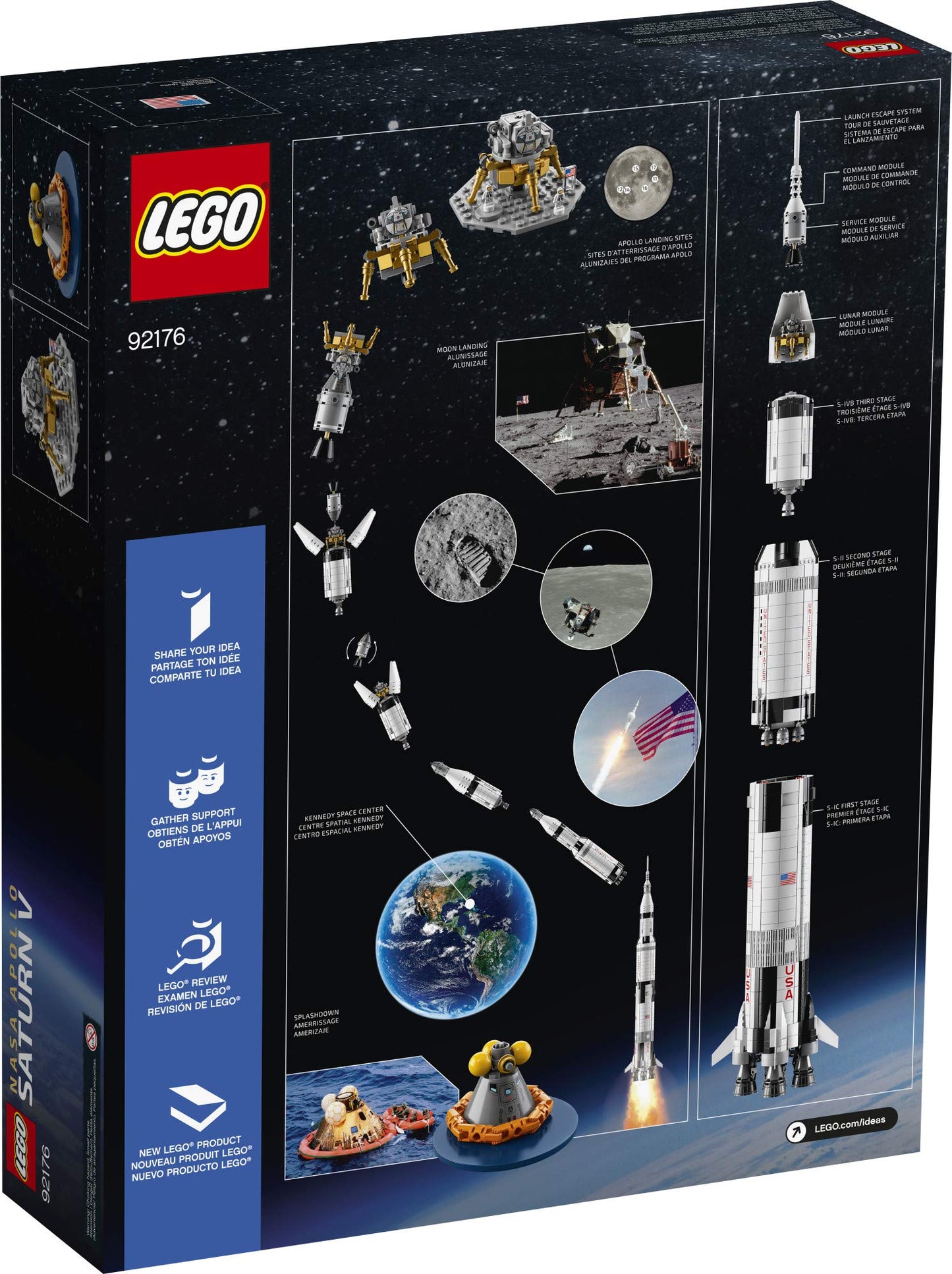 LEGO Ideas NASA Apollo Saturn V 92176 — 1969-Piece Space Model Rocket