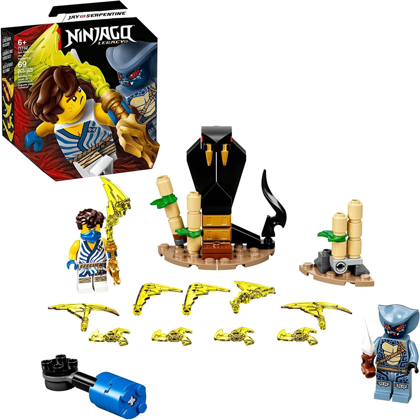 LEGO NINJAGO 71732 Jay vs Serpentine Epic Battle Set – 69 Pieces