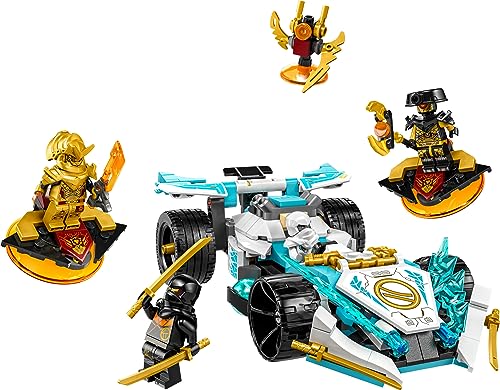 LEGO NINJAGO Zane’s Dragon Power Spinjitzu Race Car 71791 – 307 Pieces, 4 Minifigures