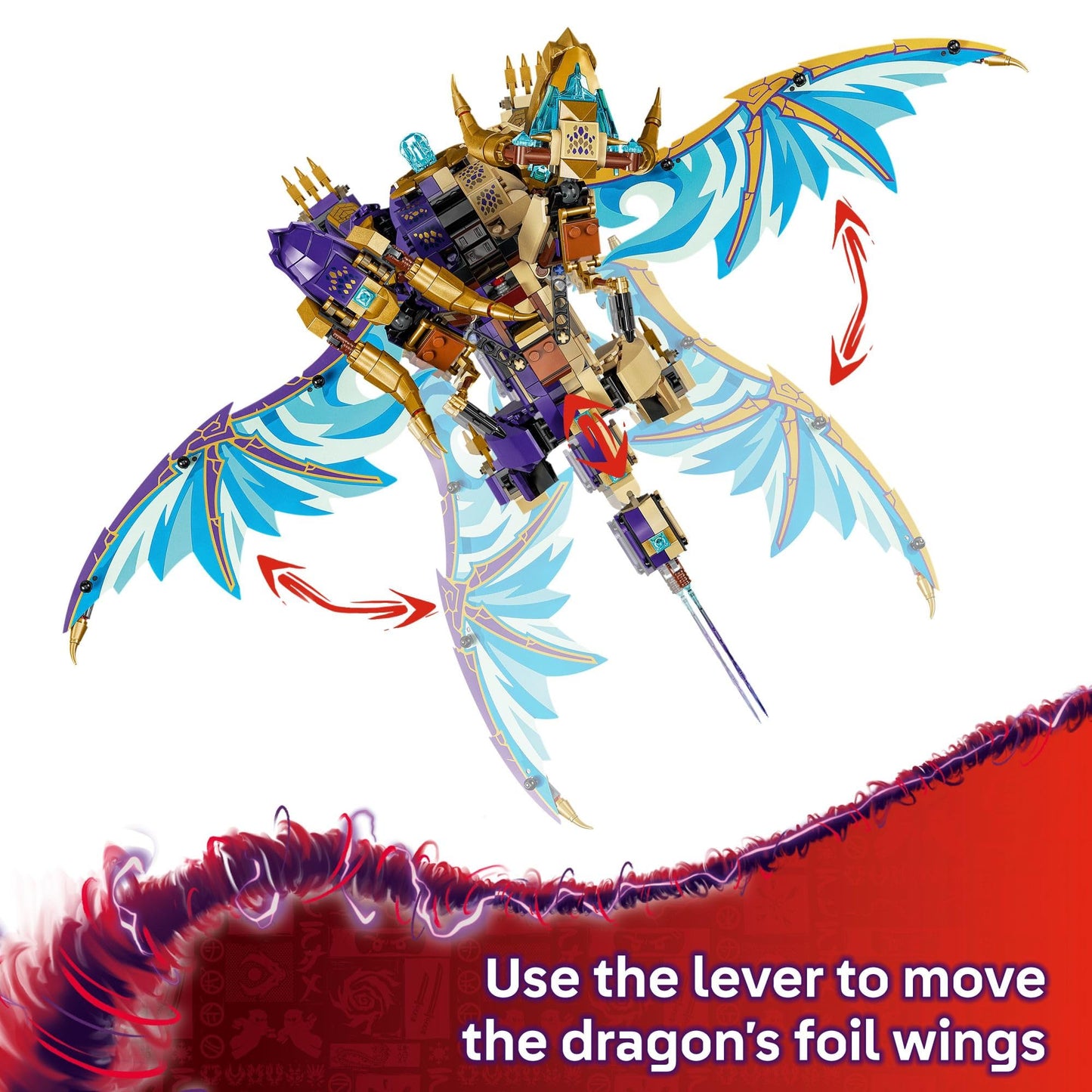 LEGO NINJAGO Arc Dragon of Focus 71836 – 869-Piece Battle Set with 8 Minifigures (Ages 9+)